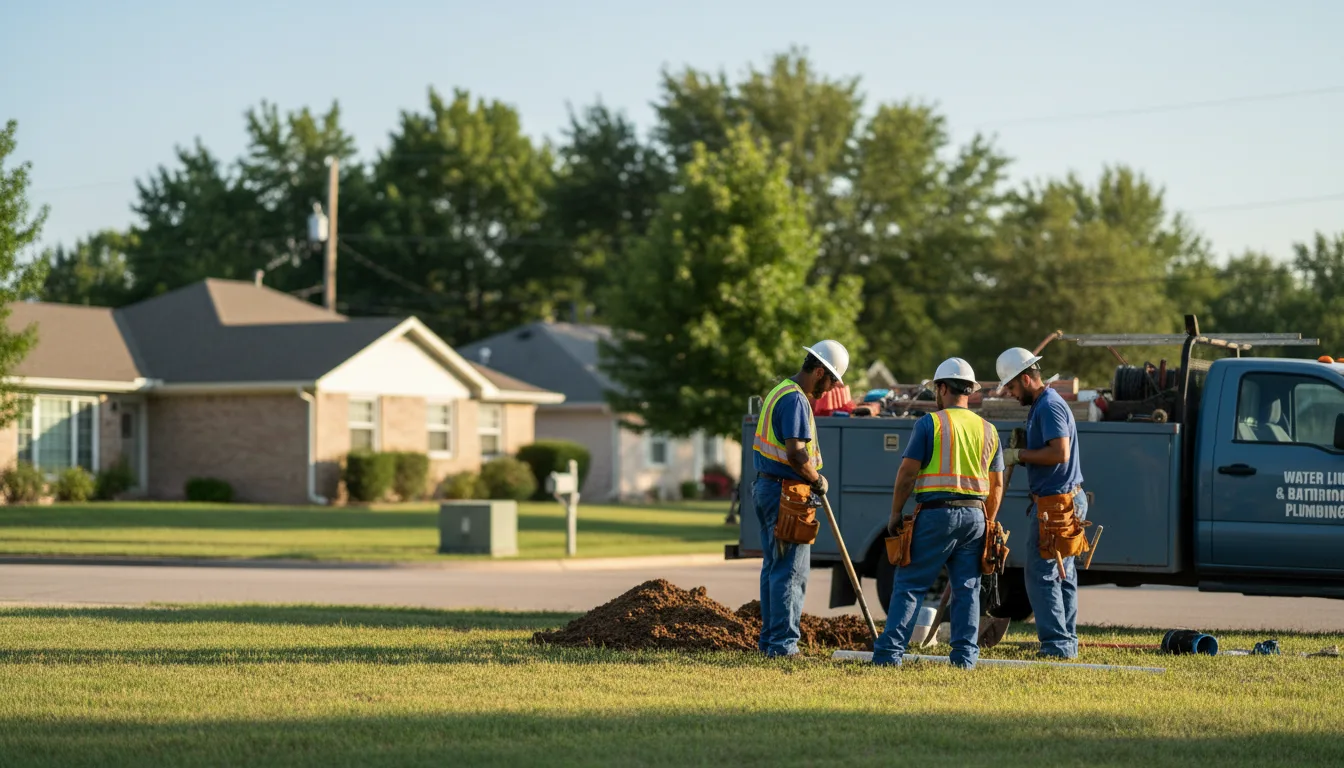 Residential water line and bathroom plumbing service in Blunt, SD